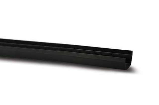 112mm Square Gutter Black 4m