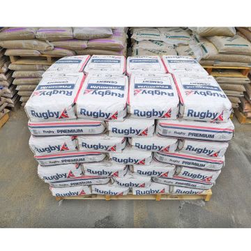 Rugby Premium Cement 25kg (Plastic Bag) - Pallet of 60