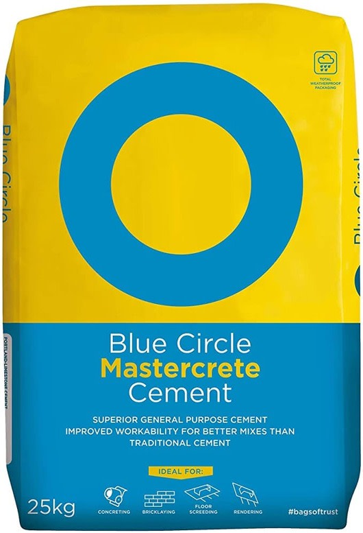Blue Circle Mastercrete Grey Cement 25kg (Plastic Bag)