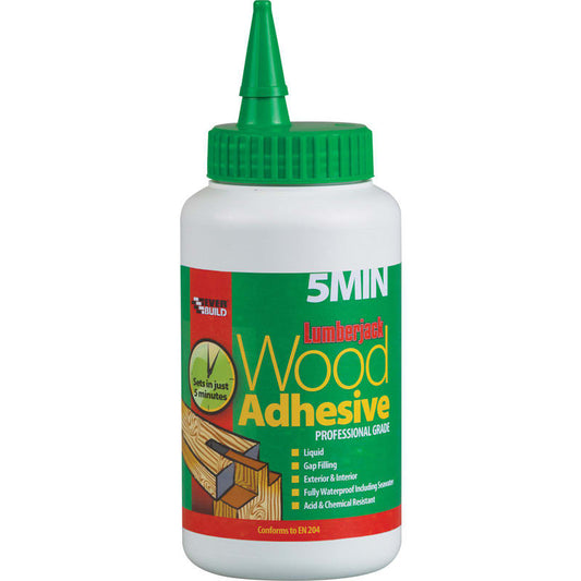 Everbuild 5 Minute Polyurethane Wood Glue 750g