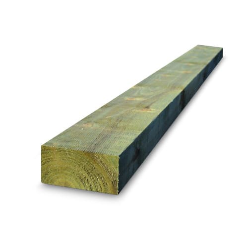 100mm x 200mm Green Treated Garden Railway Sleeper 2.4m