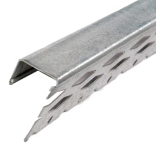 Galvanised 12.5mm Plasterboard Edge Bead - 50/Box - 3m