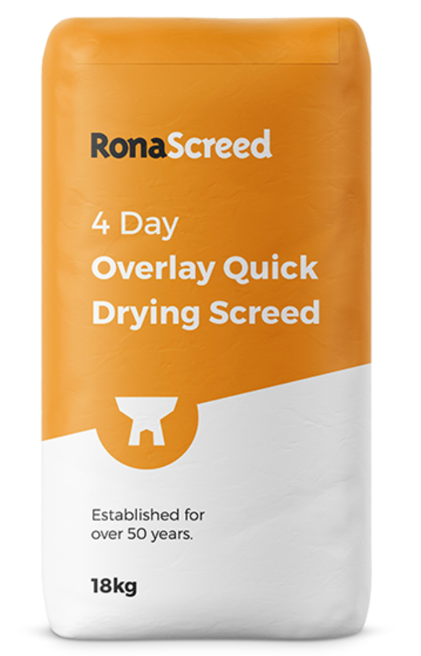 RonaScreed 4 Day Overlay Quick Drying Screed - 18kg/Bag